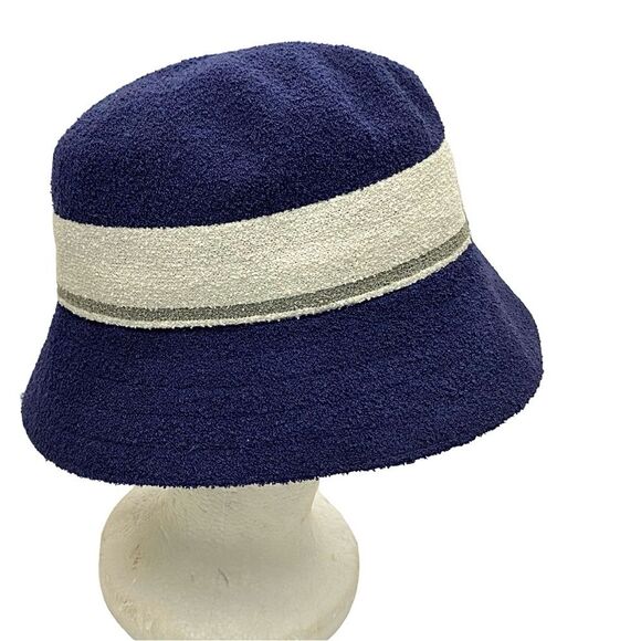 Kangol Bucket Hat Men’s Navy | White Bermuda Stripe Pre-Owned - Picture 3 of 6
